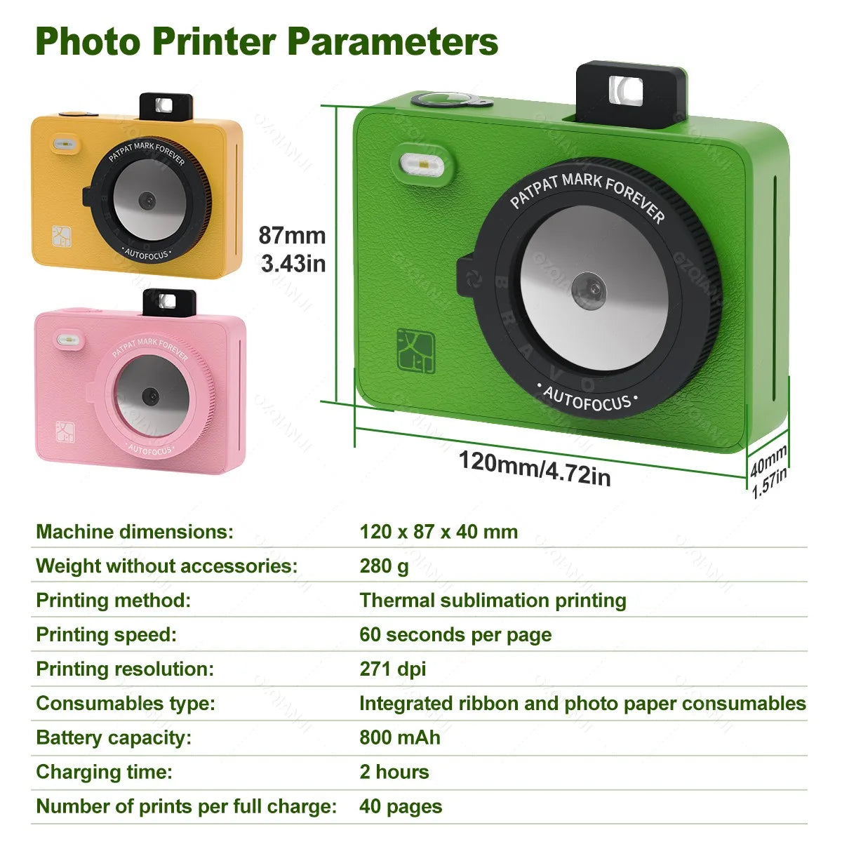 SnapPrint™ Instant Camera